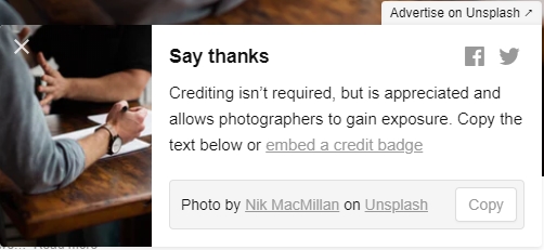 Unsplash Thanks