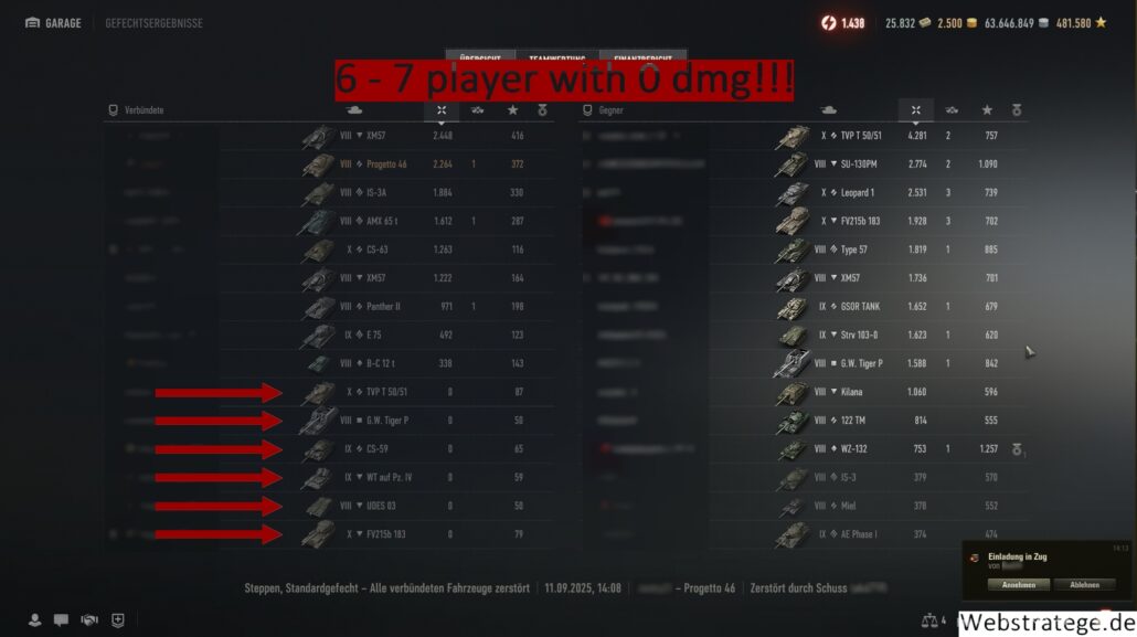 So sehen die Games momentan aus in World of Tanks
